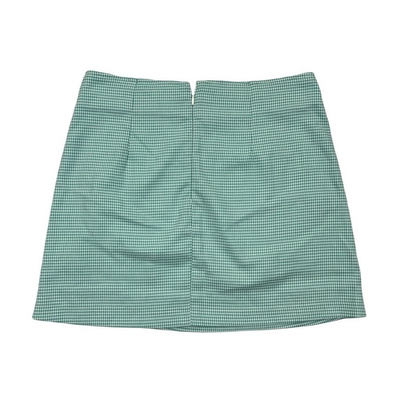 Urban Outfitters Mint Green White Houndstooth Printed Mini Skirt - Picture 5 of 5